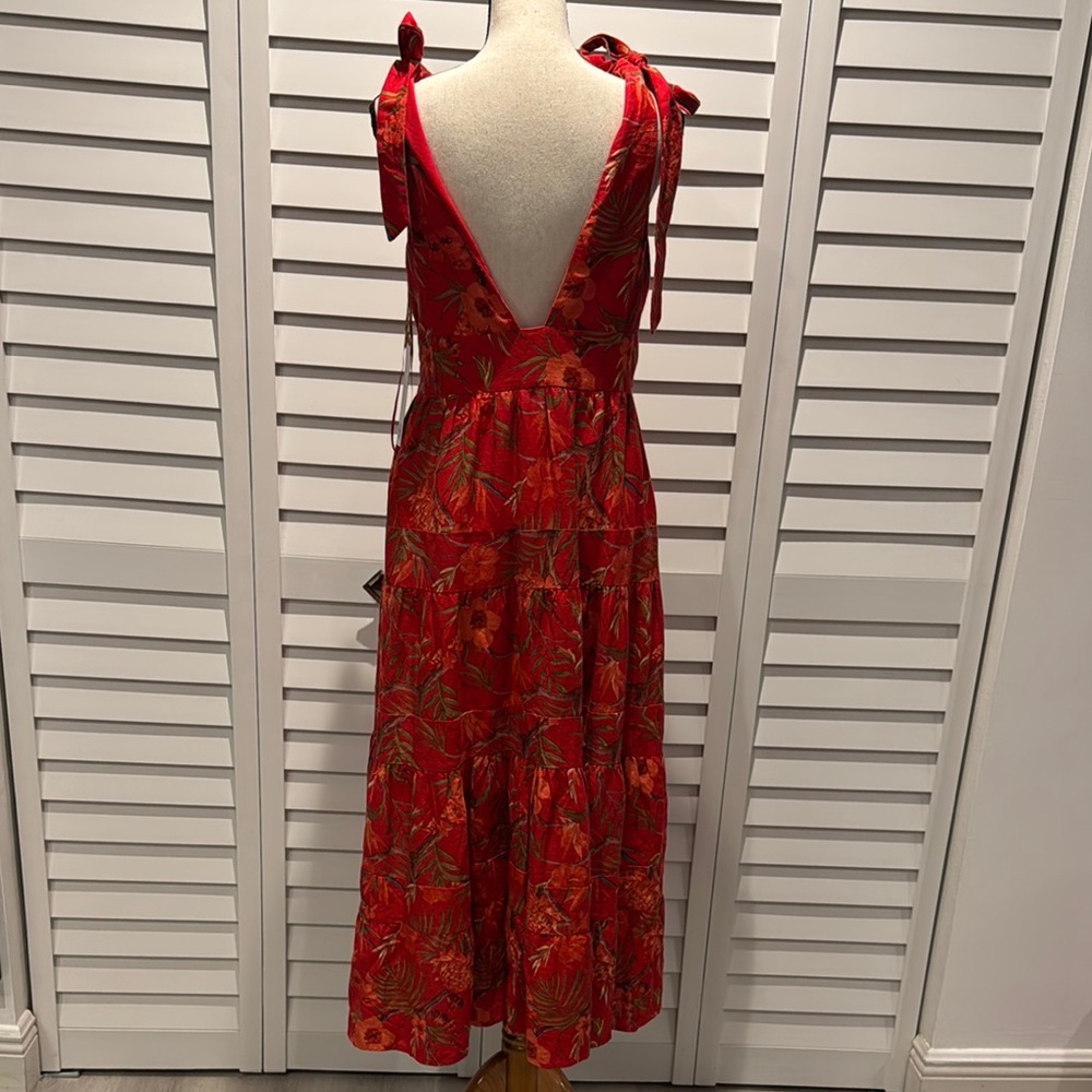 House of Harlow 1960 Colorful Tropical Maxi Sundress in a Rayon/linen blend - Picture 8 of 13